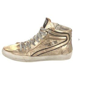 GOLDEN GOOSE GGDB SLIDE Gold Leather EU:37 US:7